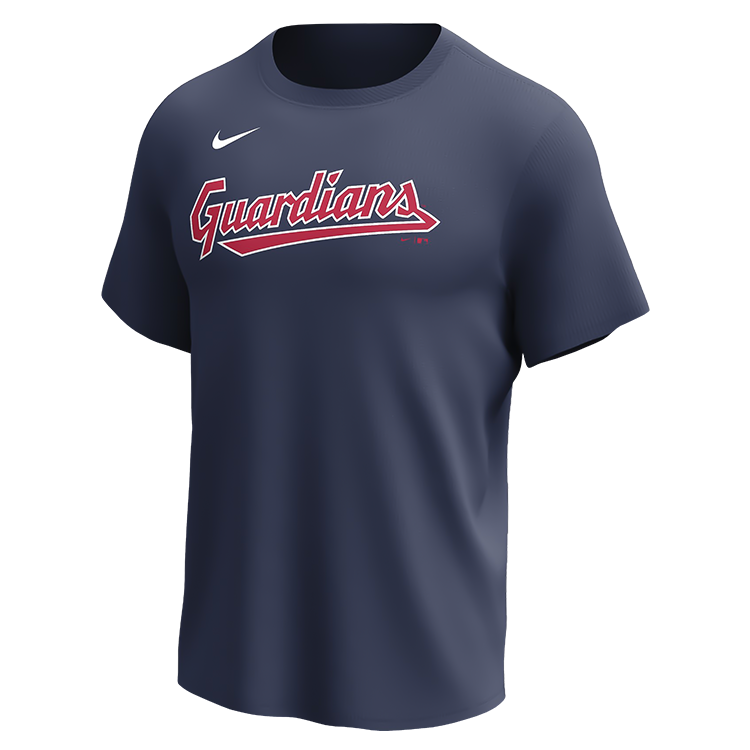 Guardians MLB Adult League Team Jerseys - Nike Wordmark Poly Tees for True Guardians - N223